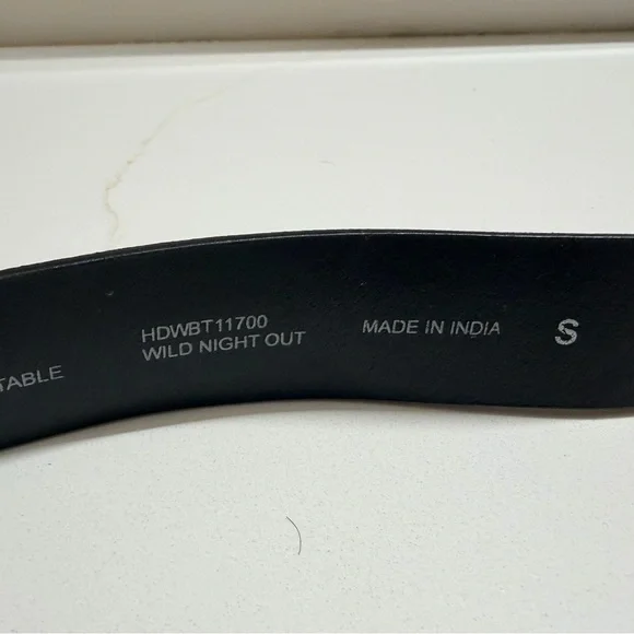 Harley-Davidson Black Belt with Silver Winged Shield Set of 2 - Picture 6 of 6